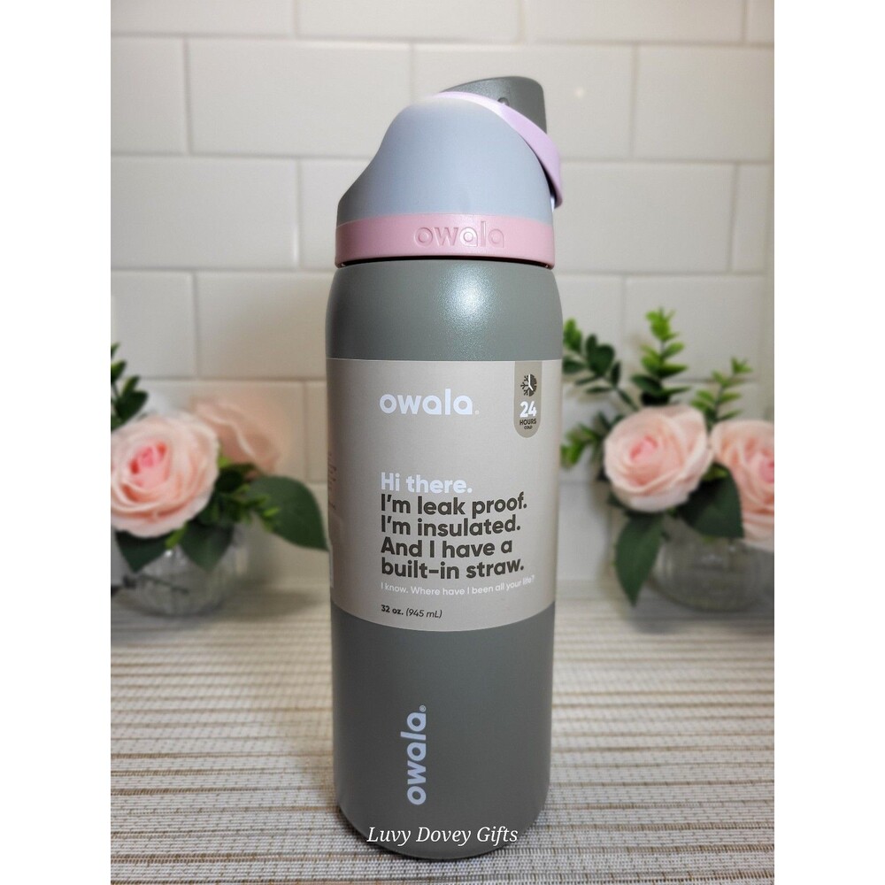 Owala 32oz FreeSip Stainless Steel Water Bottle Color Grow with the flow NWT